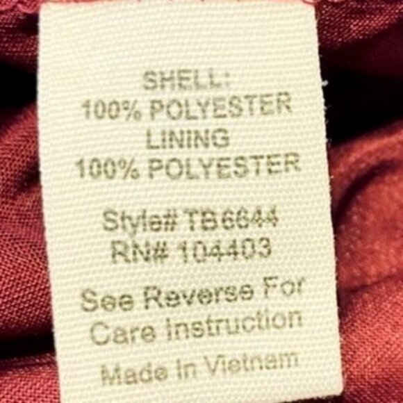 Sweet Wanderer Swiss Dot Sleeveless Mini Dress In Maroon Smocked Waist Ruffled N - Picture 6 of 6